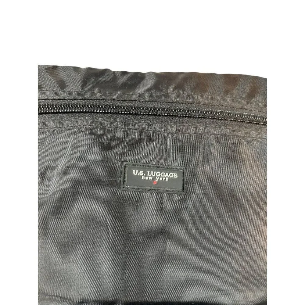 U.S. Luggage New York Black Nylon Travel Toiletry Bag With Zipper Compartments